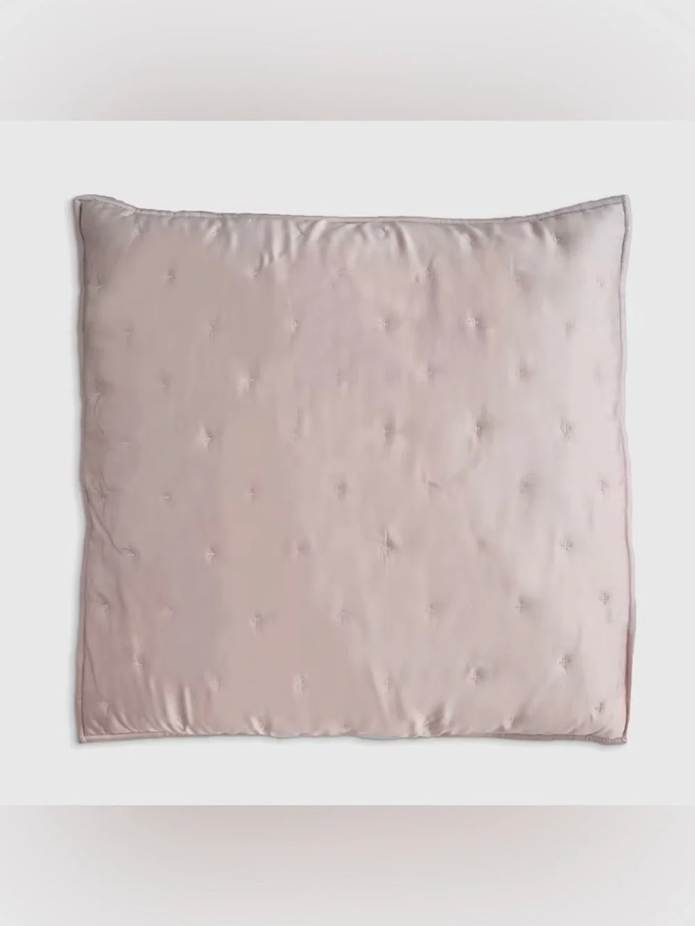 NWOT Quince Bamboo Dream Quilted Euro Sham, 26 X 26 (Soft Blush)
